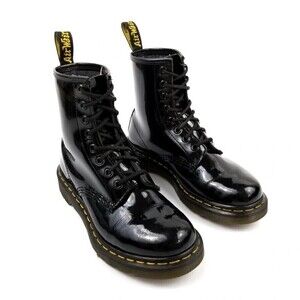 Dr. Martens 1460 Black Patent Leather Platform Boots Black Gloss Grunge 90s Y2k